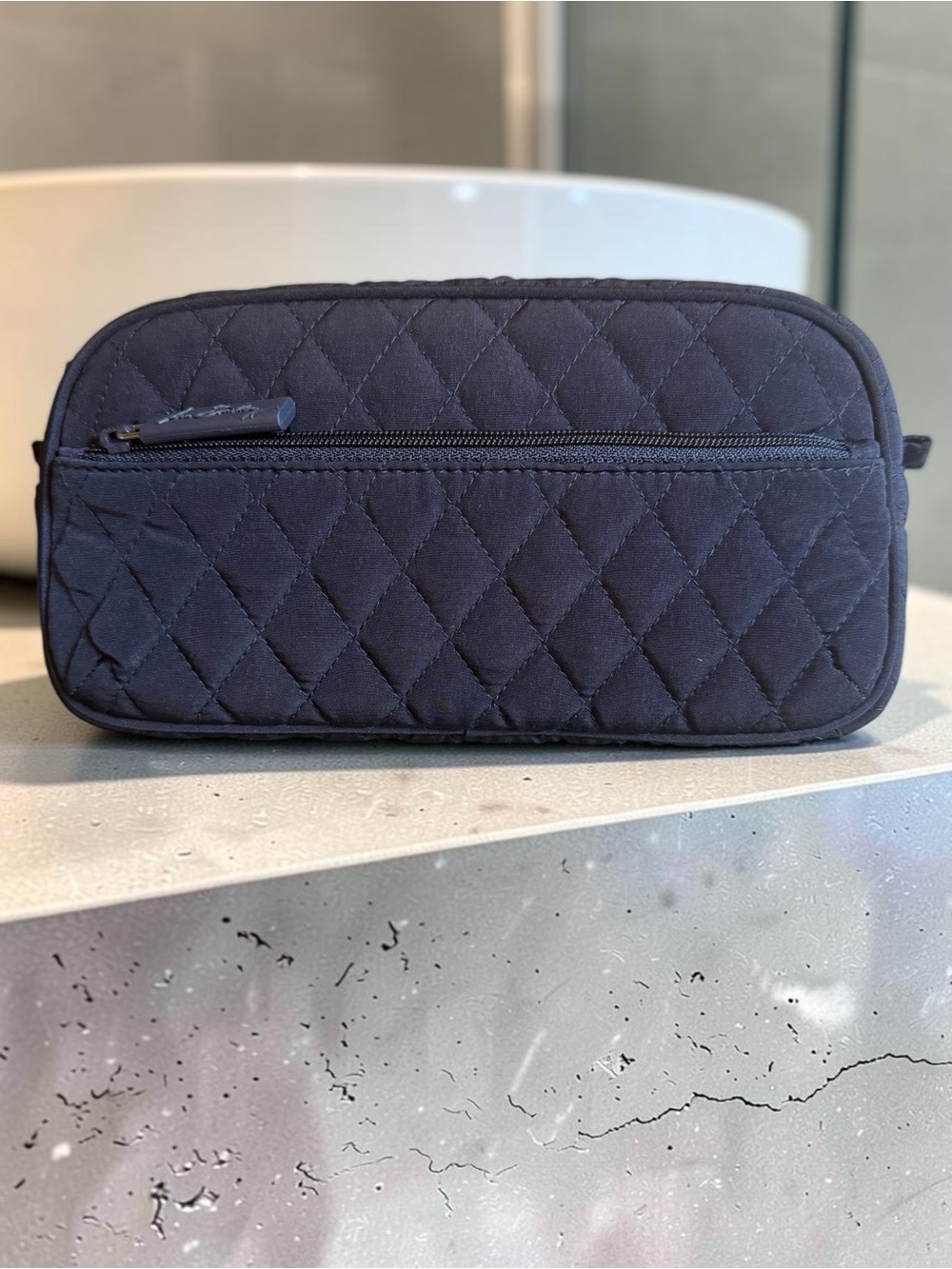 Vera Bradley Navy Quilted Toiletry Bag - NWOT Unisex